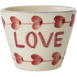 RICE Keramik Espressotasse Handgemacht LOVE, 70 ml L:7 cm, B:5 cm, H:6 cm