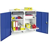 Stumpf & Kossendey, Werkstattschrank, Stumpf Werkzeugschrank 2 SL 4FB 1000x1000x500mm grau/blau (100 cm, 100 cm)