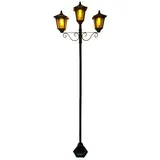 seasonals LED Solarleuchte 1036 LED Solar-Kandelaber "Lighty" orange-Flame