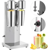 Vevor Getränkemixer 150W Milchshaker Elektrisch 800 ml Doppelköpfe Silbrig