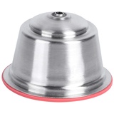 Tbest Wiederverwendbare Kaffeesule, Kaffeefilter aus Edelstahl, Passend für Dolce (Rot)