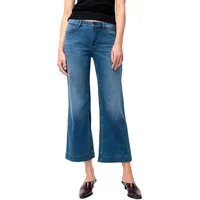 MAC Dream Wide Cropped Jeans in Sturm Blau-D36