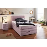 Jockenhöfer Boxspringbett JOCKENHÖFER GRUPPE ""Amira", OTTOs Choice Topseller, mit Bettkasten und Topper", rosa (rosè 313, 05), B:134cm L:217cm, Bezug: 100% Polyester;Topper und Matratzenspiegel: 100% Polyester, Komplettbetten, Boxspringbett, erhältlich in den