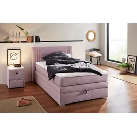 Jockenhöfer Boxspringbett JOCKENHÖFER GRUPPE ""Amira", OTTOs Choice Topseller, mit Bettkasten und Topper", rosa (rosè 313, 05), B:134cm L:217cm, Bezug: 100% Polyester;Topper und Matratzenspiegel: 100% Polyester, Komplettbetten, Boxspringbett, erhältlich in den