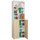 VCM Lona Aktenschrank 70 x 40 x 220 cm braun