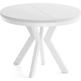WFL GROUP Savio Ø 90-190 cm weiß