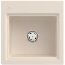 Villeroy und Boch Subway Style 50 S Einbauspüle 331500FU Spülbecken, 500 x 510 mm, ivory CeramicPlus