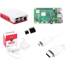 BerryBase Raspberry Pi 4 Computer Modell B, 4GB RAM Light Starter Kit, weiß