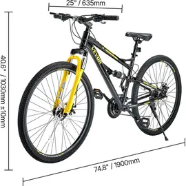Vevor Mountainbike 29 Zoll RH 73,66 cm Unisex Trail Snow