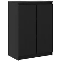 VidaXL Sideboard Schwarz 60x36x84 cm Massivholz Kiefer Vidaxl