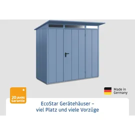 Hörmann Ecostar Gerätehaus Elegant-P 2,48 x 1,53 m Taubenblau