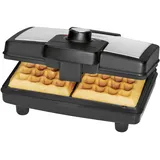 Clatronic WA 3606 Waffelautomat schwarz/edelstahl
