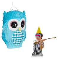 Relaxdays Pinata Eule blau