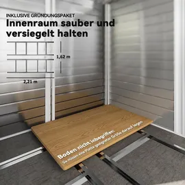 Outsunny Gerätehaus 4,4 m2 2,40 x 2,06 m Teak