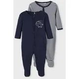 name it - Schlafstrampler NBNNIGHTSUIT 2er-Pack in Dark sapphire, Gr.68