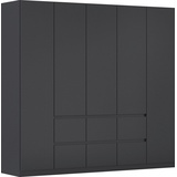 Rauch Drehtürenschrank »Kleiderschrank Schrank Garderobe Garderobenschrank MAINZ«, grifflose Front, Außentüren mit Push-to-Open Funktion MADE IN GERMANY grau