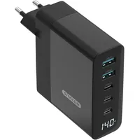 Sitecom 140W GaN Wandladegerät mit LED-Anzeige und USB-C/USB-A -