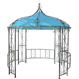 heute wohnen Pergola Almeria Ø 3 m inkl. 4 Seitenteile Terracotta-braun/Orange