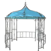 heute wohnen Pergola Almeria Ø 3 m inkl. 4 Seitenteile Terracotta-braun/Orange