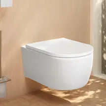 rivea Izumi 2.0 Wand-Tiefspül-WC mit innovativer Spültechnologie HydroSwirl, BR0110WH+VU8010WH,