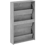 vidaXL Schuhschrank mit Spiegel 63 x 102,5 x 17 cm grau / grau