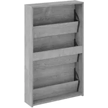 vidaXL Schuhschrank mit Spiegel 63 x 102,5 x 17 cm grau / grau