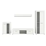 Möbel Kraft Wohnwand Jam weiß ¦ Maße (cm): B: 310 H: 169 T: 35.0