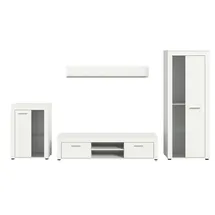 Möbel Kraft Wohnwand Jam weiß ¦ Maße (cm): B: 310 H: 169 T: 35.0