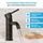 Bächlein Badarmatur Susara mit gebogenem Auslauf, Design Einhebelmischer mit langlebiger Keramikkartusche und Montage-Set, Bad Wasserhahn Matt Schwarz