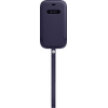 iPhone 12 mini Lederhülle mit MagSafe dunkelviolett