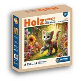 HCM Holzpuzzle - Katze im Garten 150 Teile