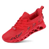 QDCFY Herren Luftkissen Arbeitsschuhe LeichtSportlich Dämpfung Reflektierende Atmungsaktiv Rot 39EU - 39 EU