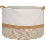 HMF Aufbewahrungskorb 50 x 33 cm 1-tlg. weiß-braun