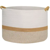 HMF Aufbewahrungskorb 50 x 33 cm 1-tlg. weiß-braun