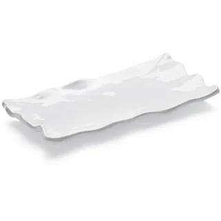 Q Squared - Ruffle Square Fischteller, flach, 35,5 x 17,5 cm, Melamin