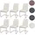 Mendler Esszimmerstuhl HWC-H70 Stoff creme-beige 6er Set