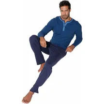 AUTHENTIC LE JOGGER Pyjama 2 tlg. Schlafanzug in langer Form AUTHENTIC LE JOGGER blau-gestreift-marine | Gr. (S),