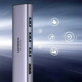UGREEN USB C Hub 4K at 60Hz USB-C Adapter - Grau