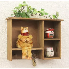 DanDiBo Ambiente Dandibo - Setzkasten Yx-14b221 Wandregal Shabby 34 Cm Sammlervitrine Schlüsselhaken Regal