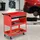 Homcom Werkzeugwagen Metall 82 x 35 x 76 cm rot/schwarz