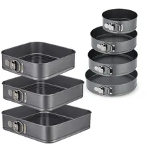 Relaxdays Springform Set 7-teilig rund & quadratisch 18-28 cm