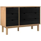 vidaXL Otta 111 x 43 x 73,5 cm Schwarz