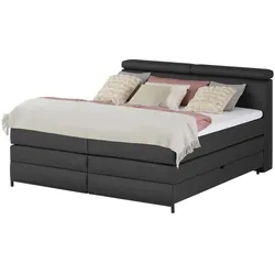 switch Boxspringbett  Kay ¦ schwarz ¦ Maße (cm): B: 183 H: 116