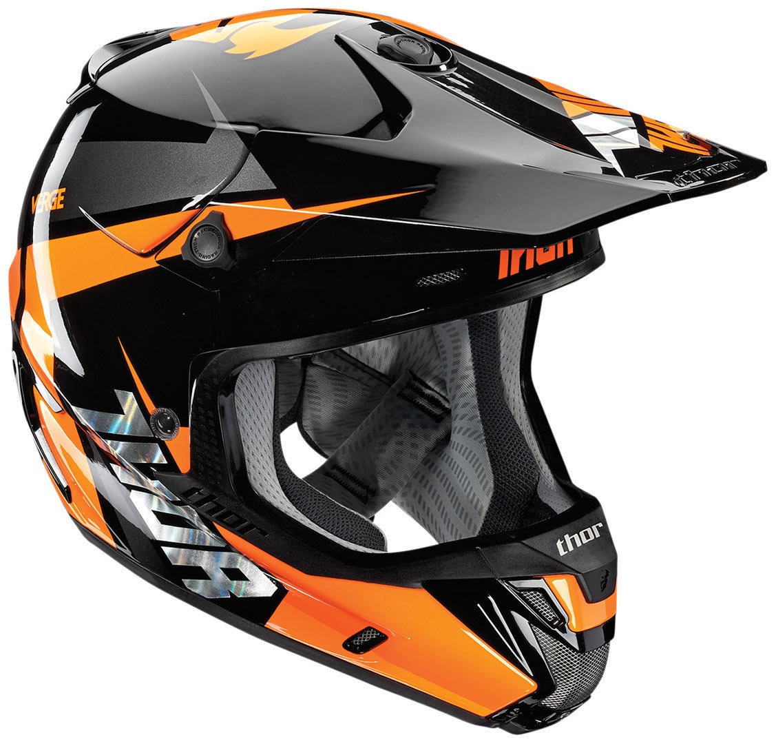 Thor Verge Rebound Motocross Helm, schwarz-orange, Größe S
