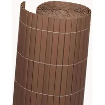 Videx Rügen nussbaum |90 x 300 cm| 100% Blickdicht ohne Abstand zwischen Röhrchen | Premium-Qualität Made in Germay |stabile wetterfeste Sichtschutzmatte