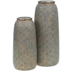 Vase capu 31 cm - Grau Rund Harz Amadeus 15x15 cm