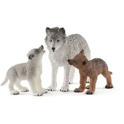 Schleich 42472 - Wild Life - Wolfsmutter mit Welpen