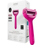 geske 9-In-1 Nadel-Mesotherapie-Roller für Gesicht und Körper Mit Anwendung (Magenta) & Body Roller & 9 in 1, pink