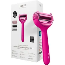geske 9-In-1 Nadel-Mesotherapie-Roller für Gesicht und Körper Mit Anwendung (Magenta) & Body Roller & 9 in 1, pink