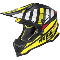 Nolan N53 Cliffjumper Motorcross Helm, zwart-wit-geel, XL Voorman